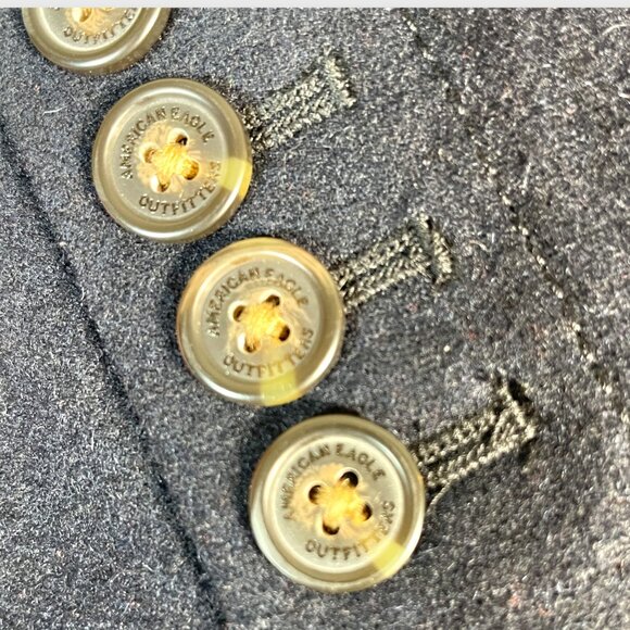 American Eagle The Legendary Blazer Mens LARGE Wool Blend Dark Blue Navy - Picture 6 of 7